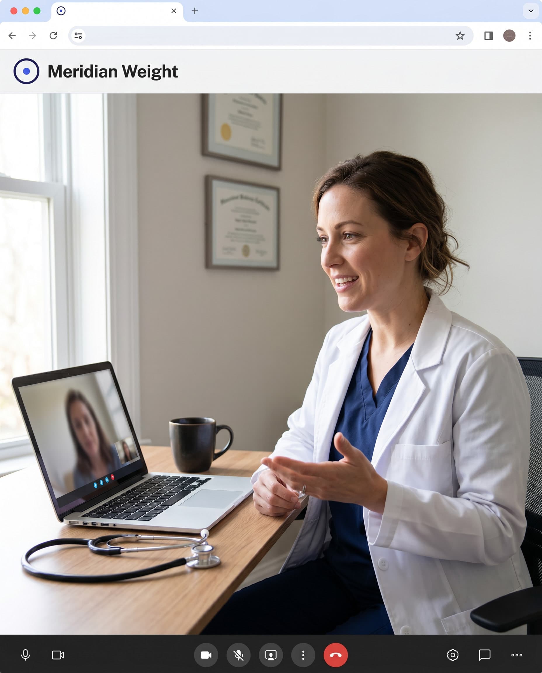 Drop a photo: provider on a telehealth visit